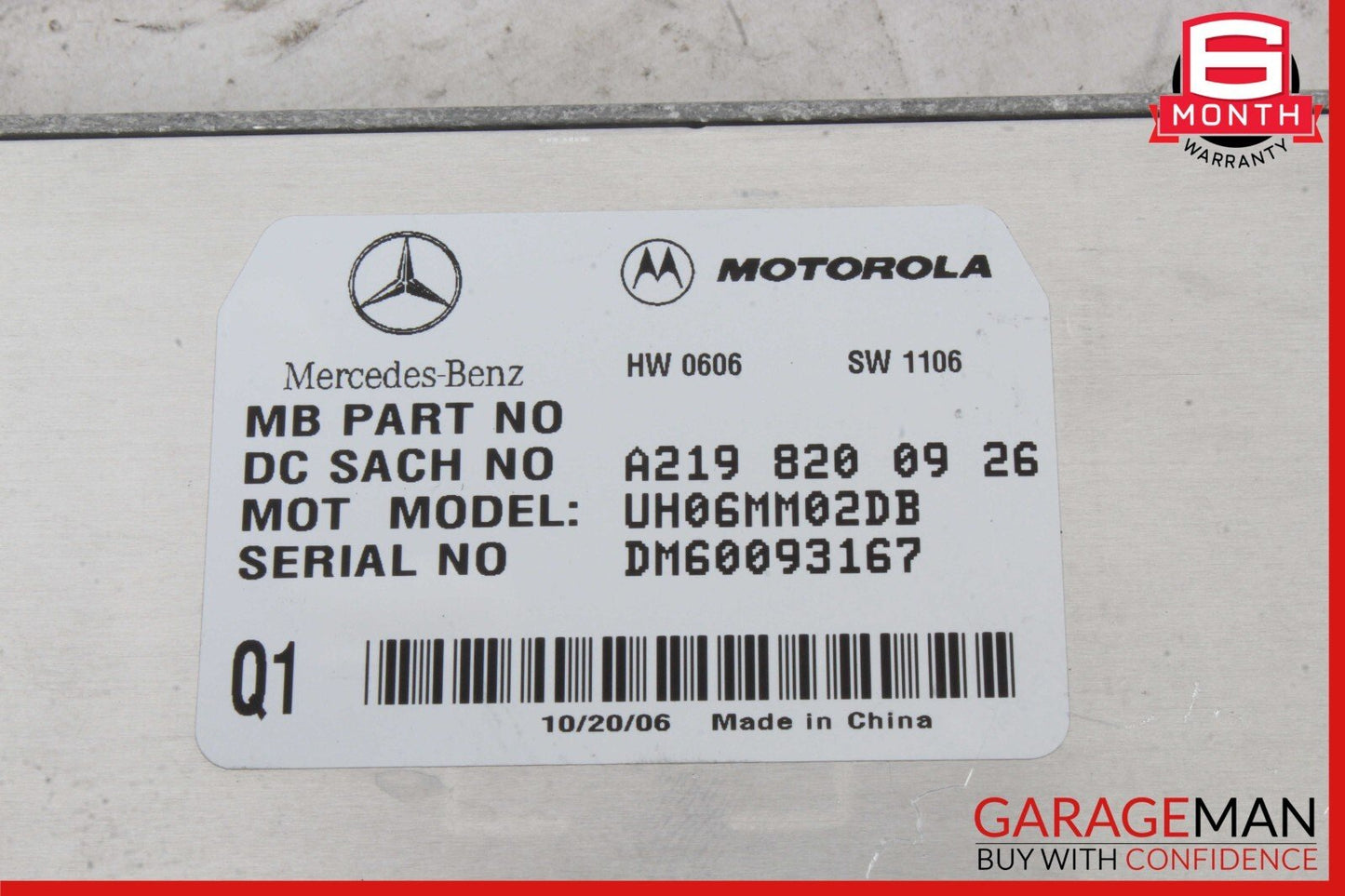06-12 Mercedes CLS550 GL450 ML500 SL65 AMG Communication Control Module Unit