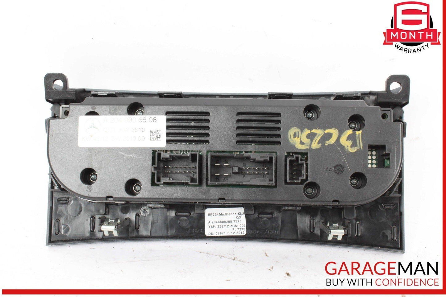 12-14 Mercedes W204 C250 C63 AMG C300 AC A/C Heater Climate Control w/ Trim OEM