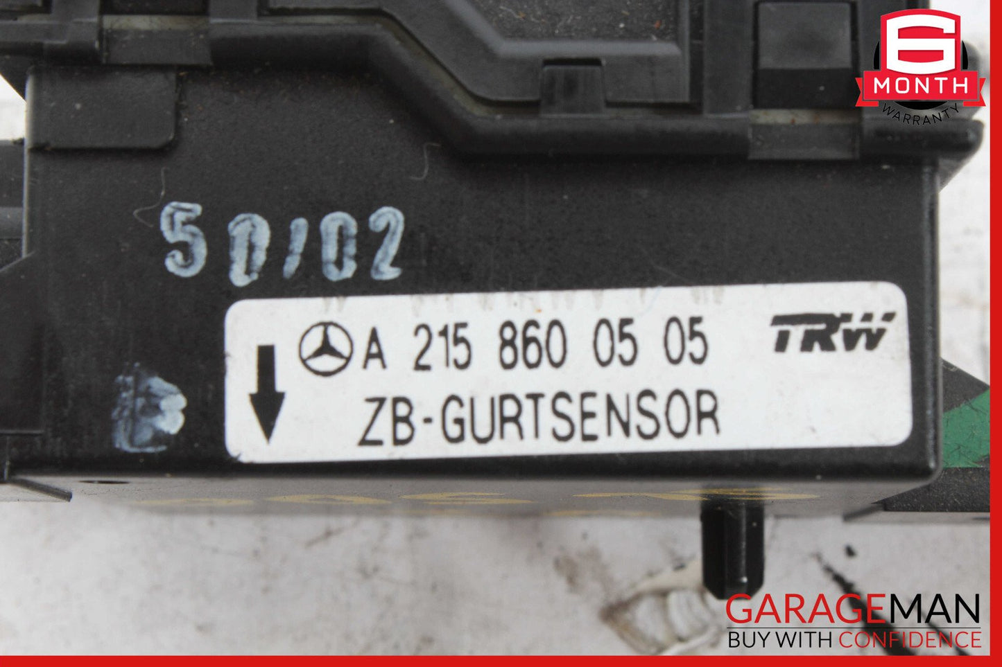 00-13 Mercedes R230 SL500 Seat Belt Seatbelt Tension Sensor 2158600505 OEM