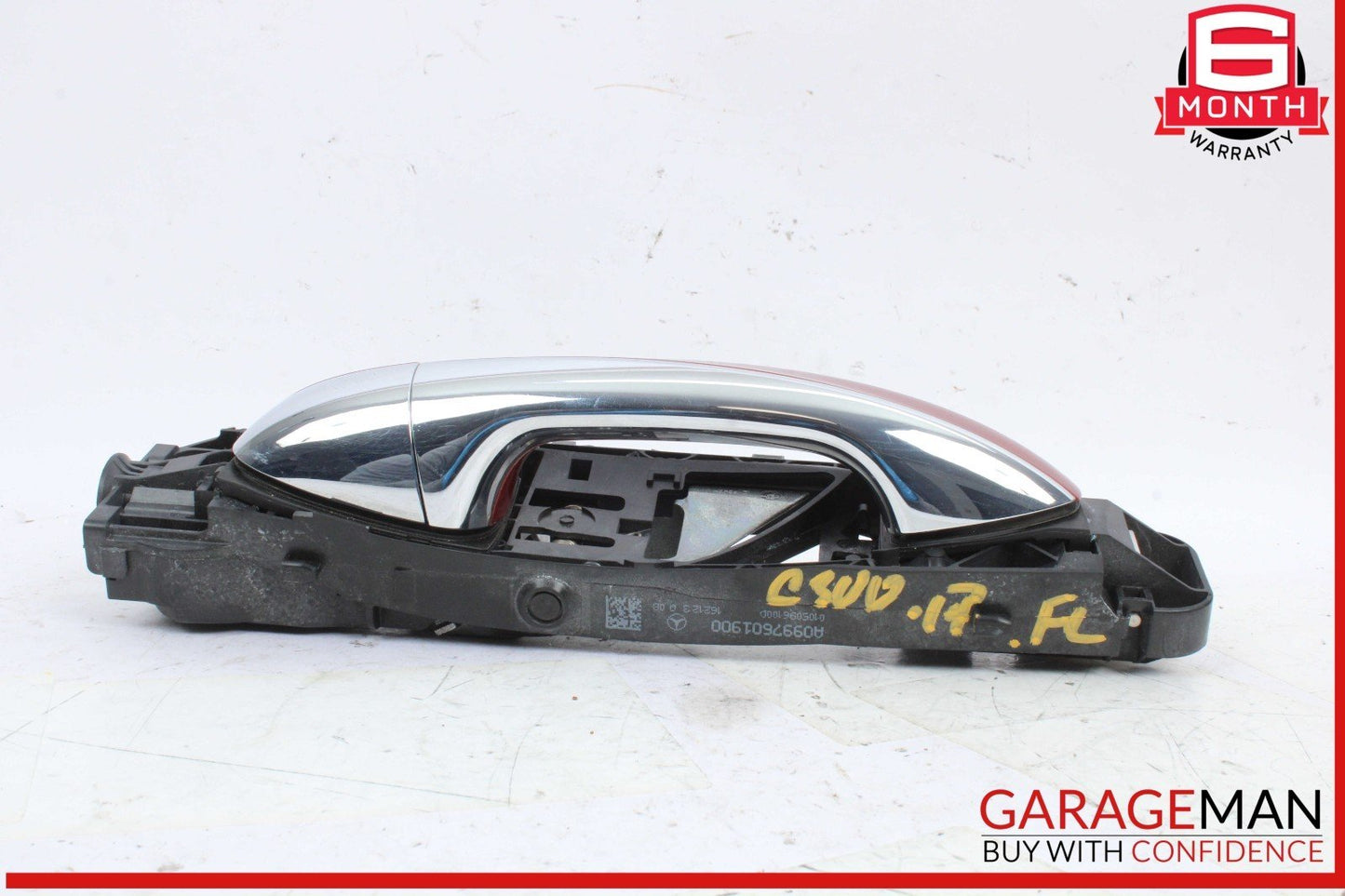 15-20 Mercedes W205 C300 Front Left Driver Side Exterior Door Handle Red OEM