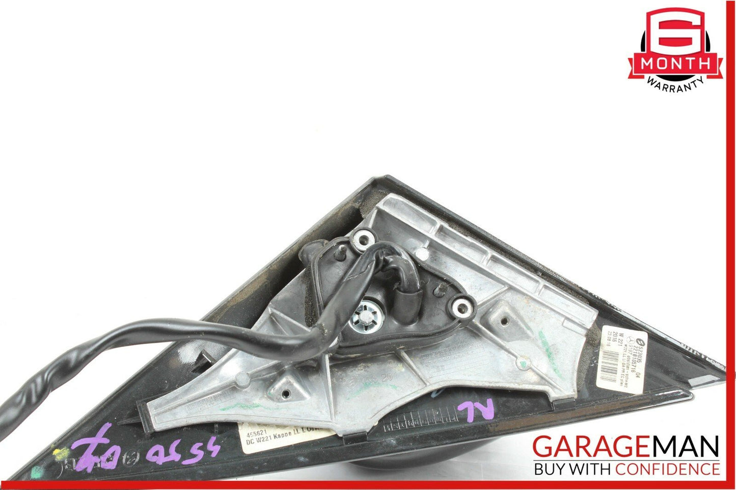 07-09 Mercedes W221 S550 Front Left Side Mirror Rear View Door Obsidian Black
