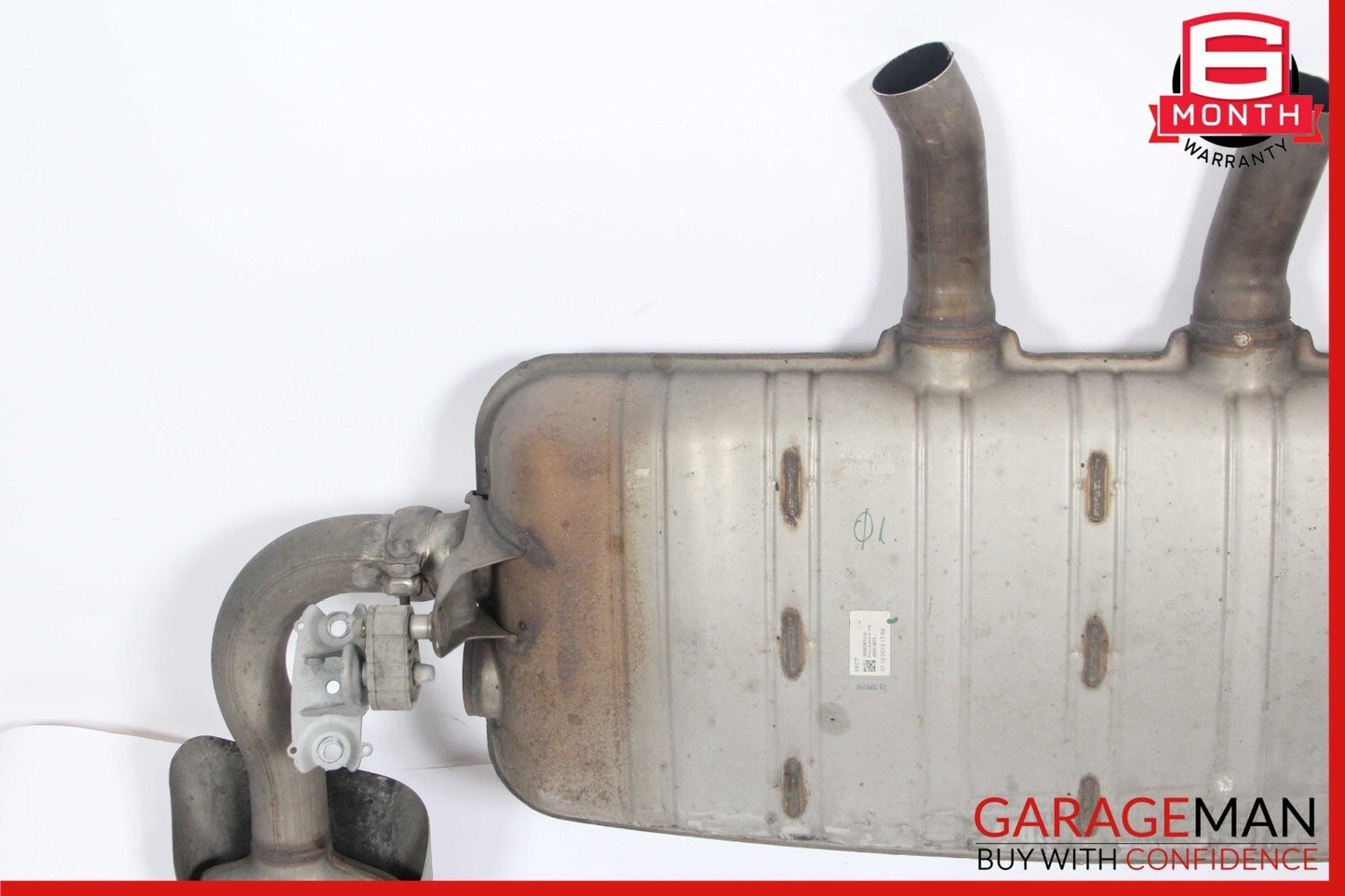 11-14 Porsche Cayenne 958 Hybrid S Dual Exhaust Muffler Mufflers Assembly OEM