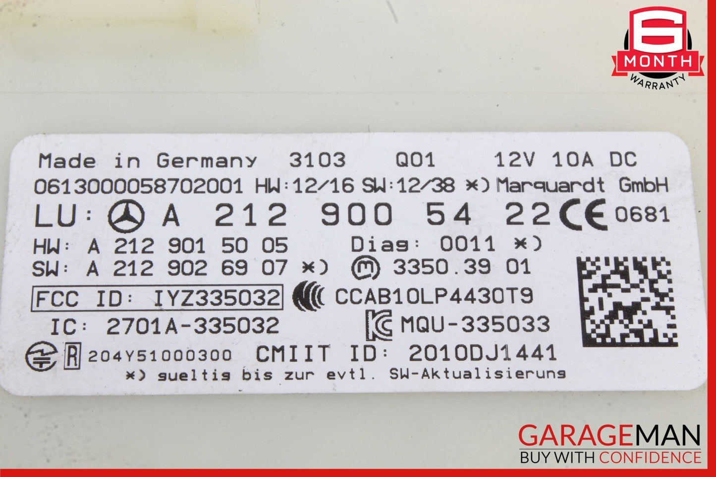 13-20 Mercedes W212 E350 CLA250 SL550 ML400 Keyless Go Entry Control Module OEM