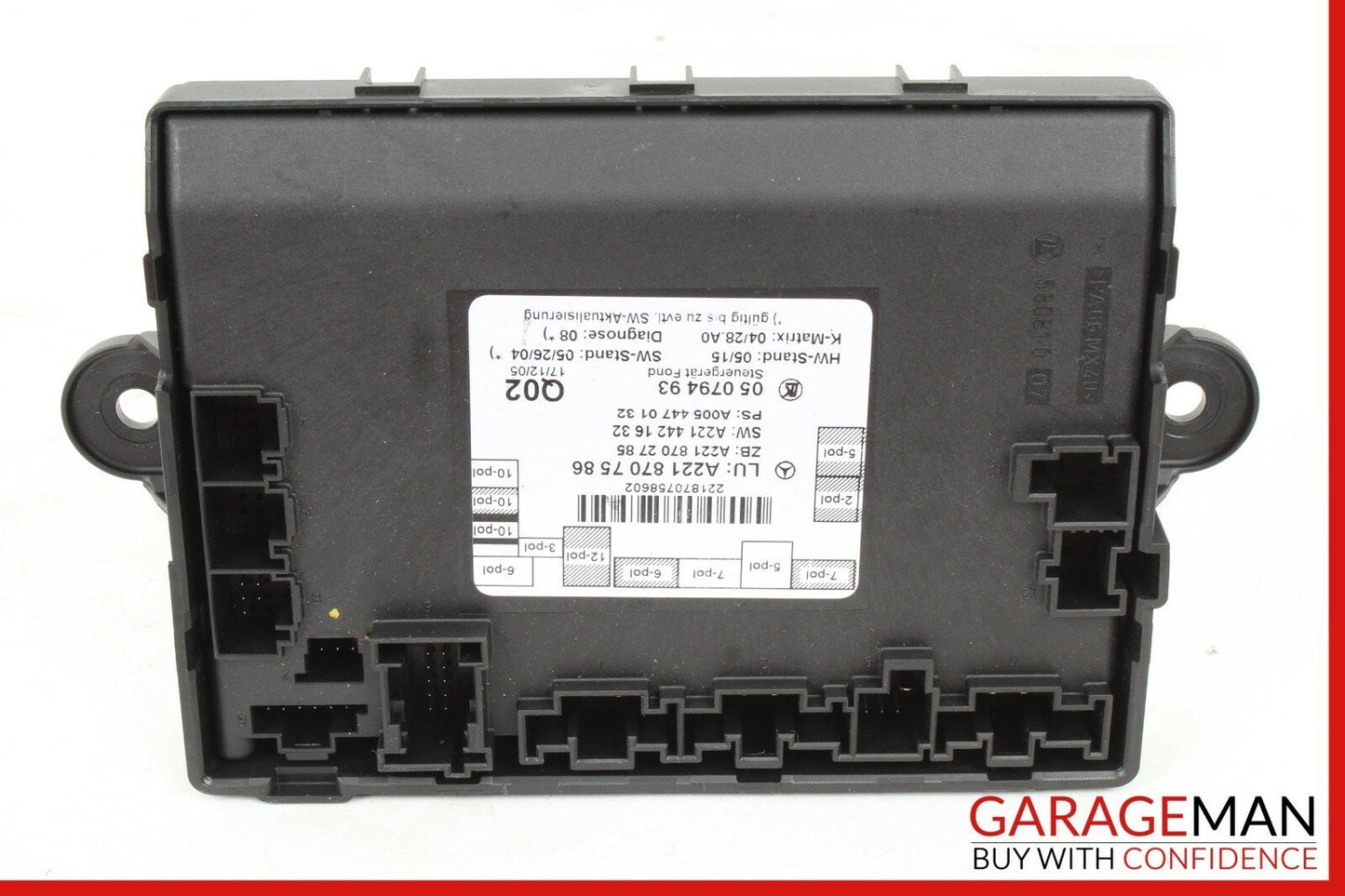 07-13 Mercedes W221 S550 S600 Rear Left Driver Side Door Control Module OEM
