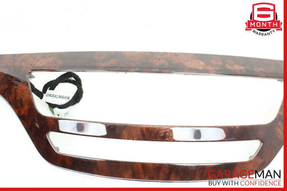 07-09 Mercedes W221 S550 Front Dash Dashboard Center Trim Panel Cover Bezel Wood