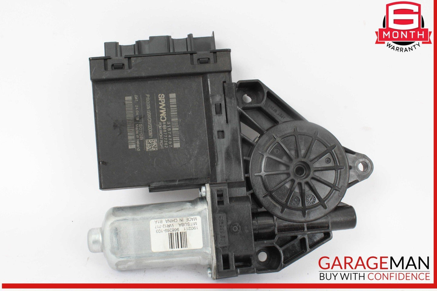 16-25 Volvo XC60 Front Right Passenger Side Window Regulator Motor 31674757 OEM