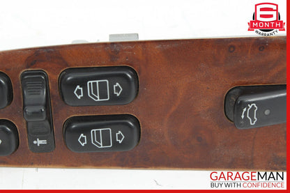 00-02 Mercedes W220 S55 Front Left Driver Side Master Window Switch Panel Wood