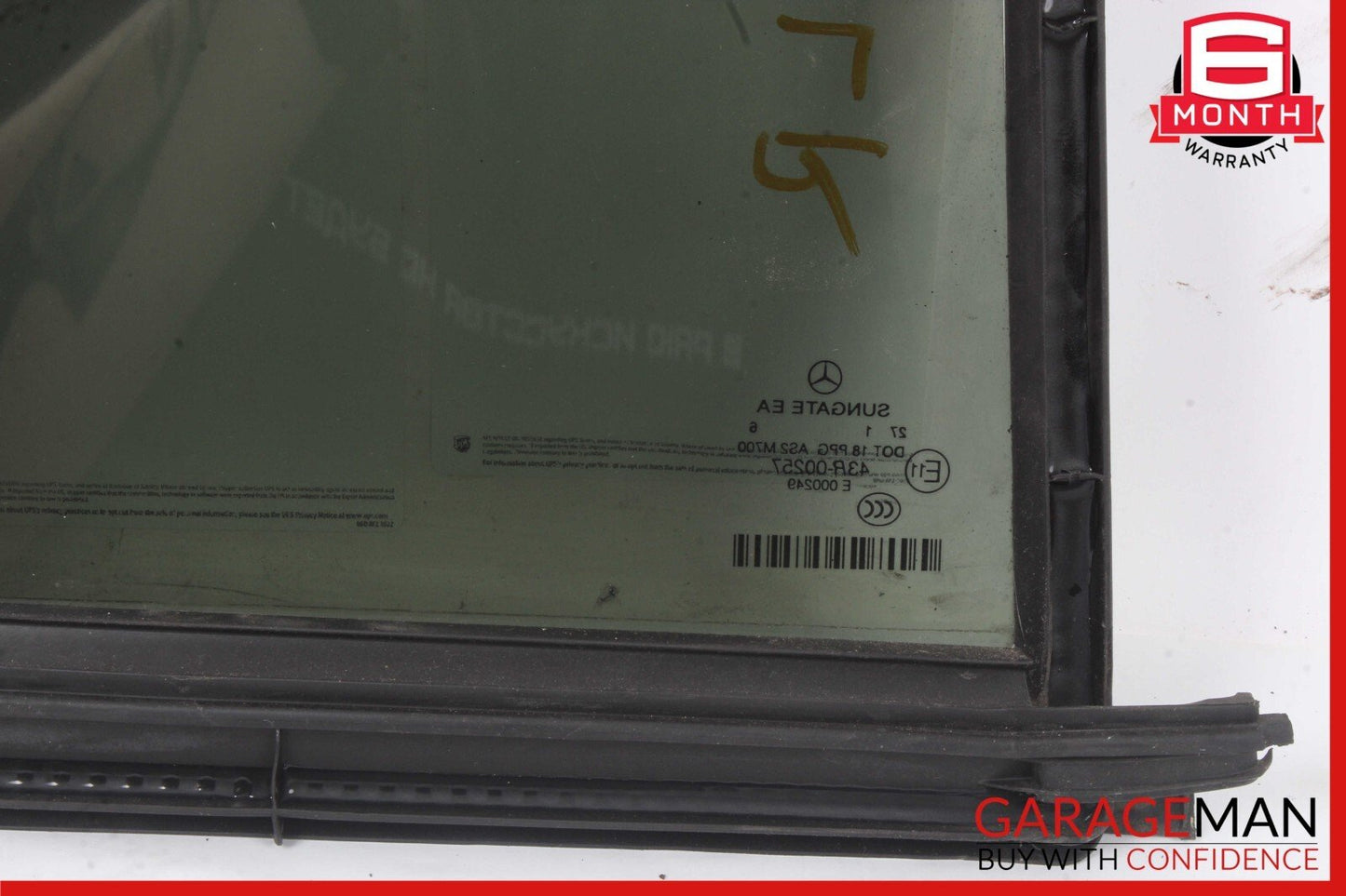07-13 Mercedes W221 S550 S600 Rear Left Side Quarter Door Window Auto Glass