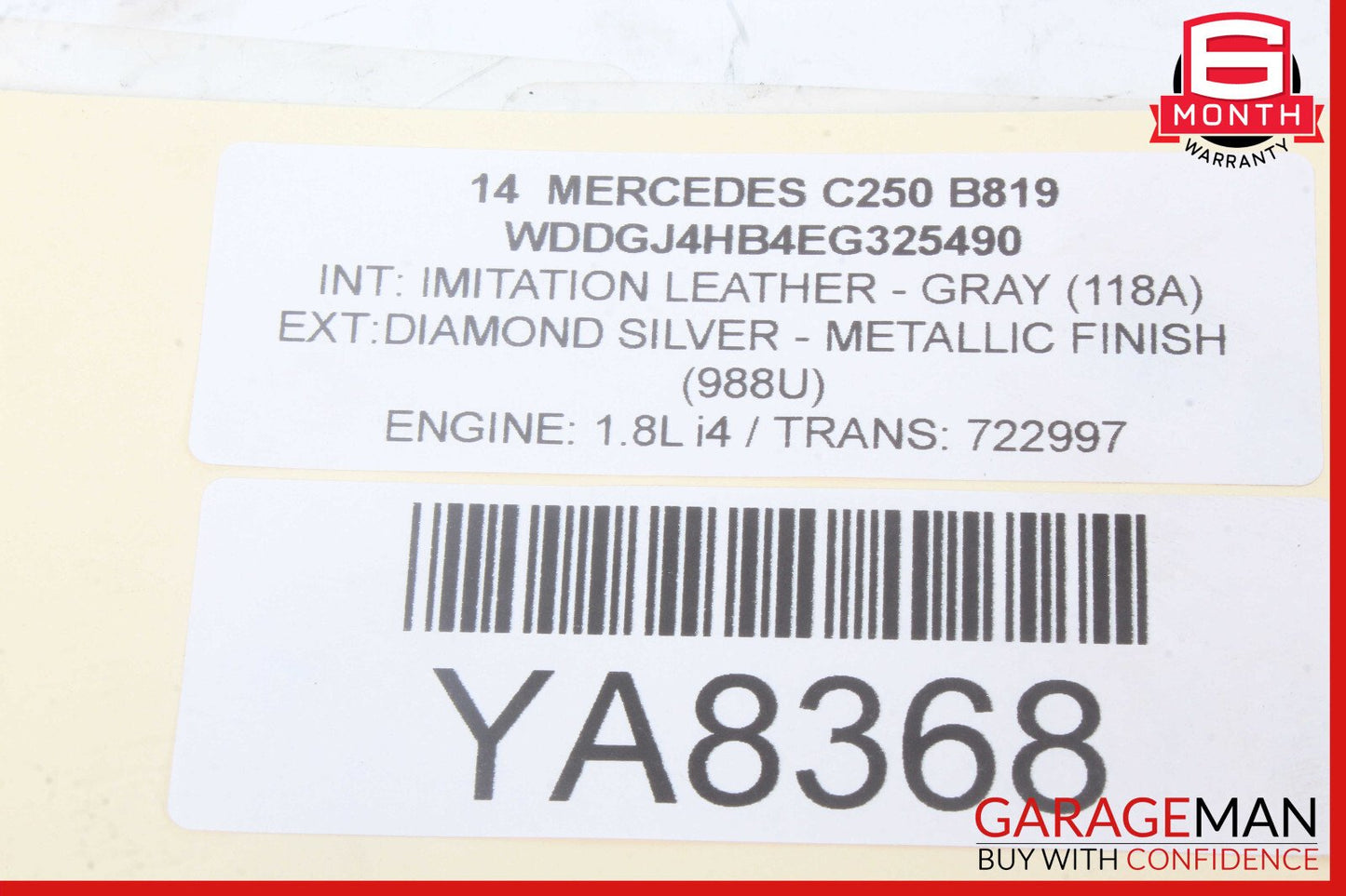 08-14 Mercedes W204 C250 C300 Rear Trunk Rear Back Up View Camera 2048206097 OEM