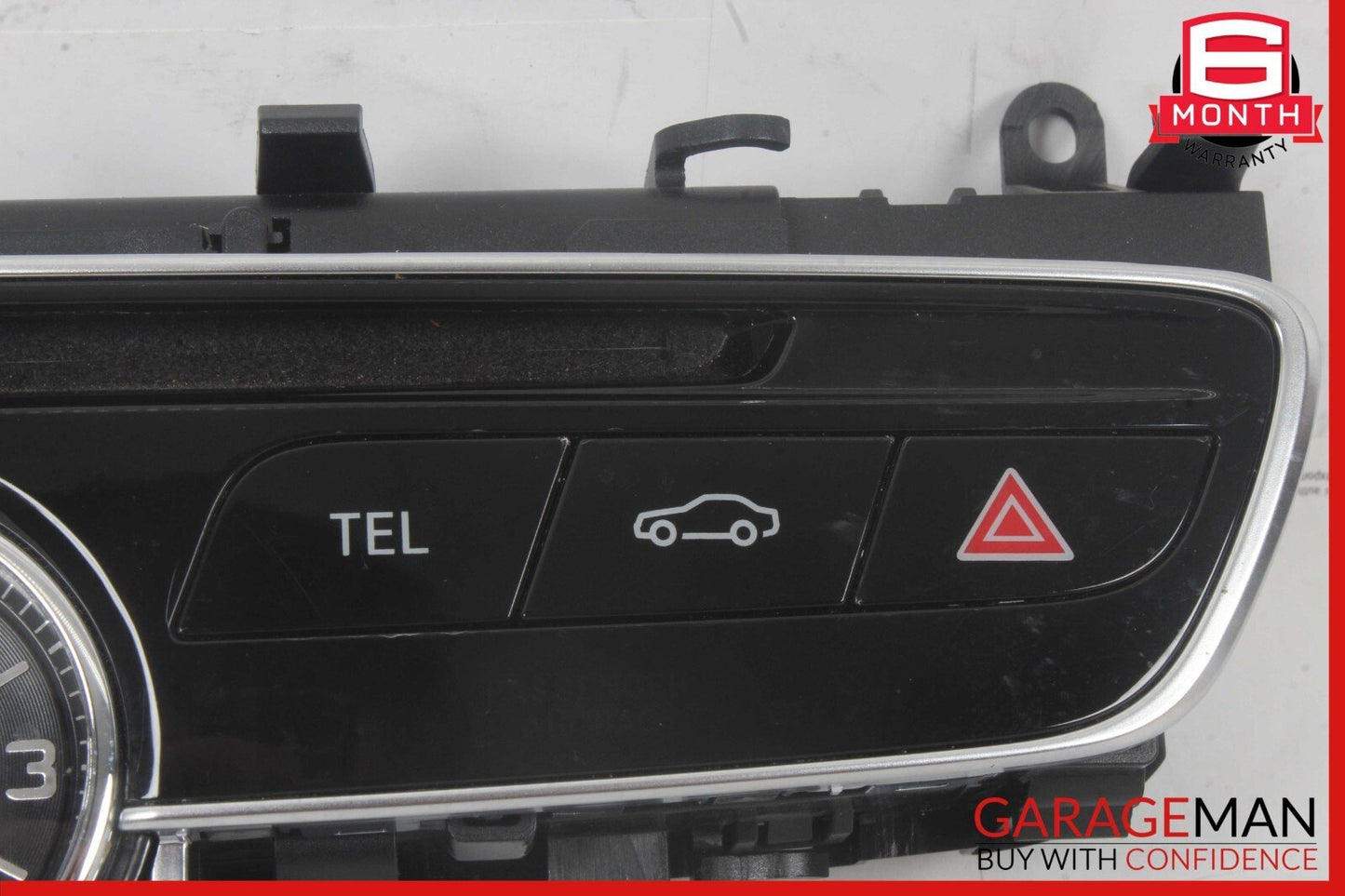 15-18 Mercedes W205 C300 C400 Center Dashboard Hazard Control Switch w/ Clock