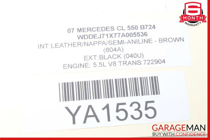03-12 Mercedes W216 CL550 E350 Under Seat Control Module Front Right Side OEM