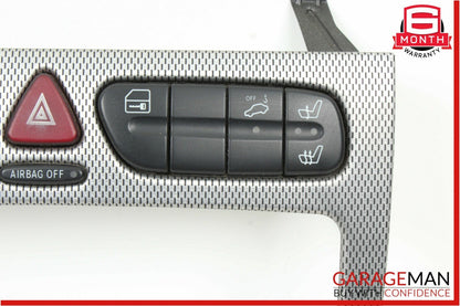 01-04 Mercedes W203 C230 Coupe Center Dash Radio Bezel Trim Switch Assembly OEM