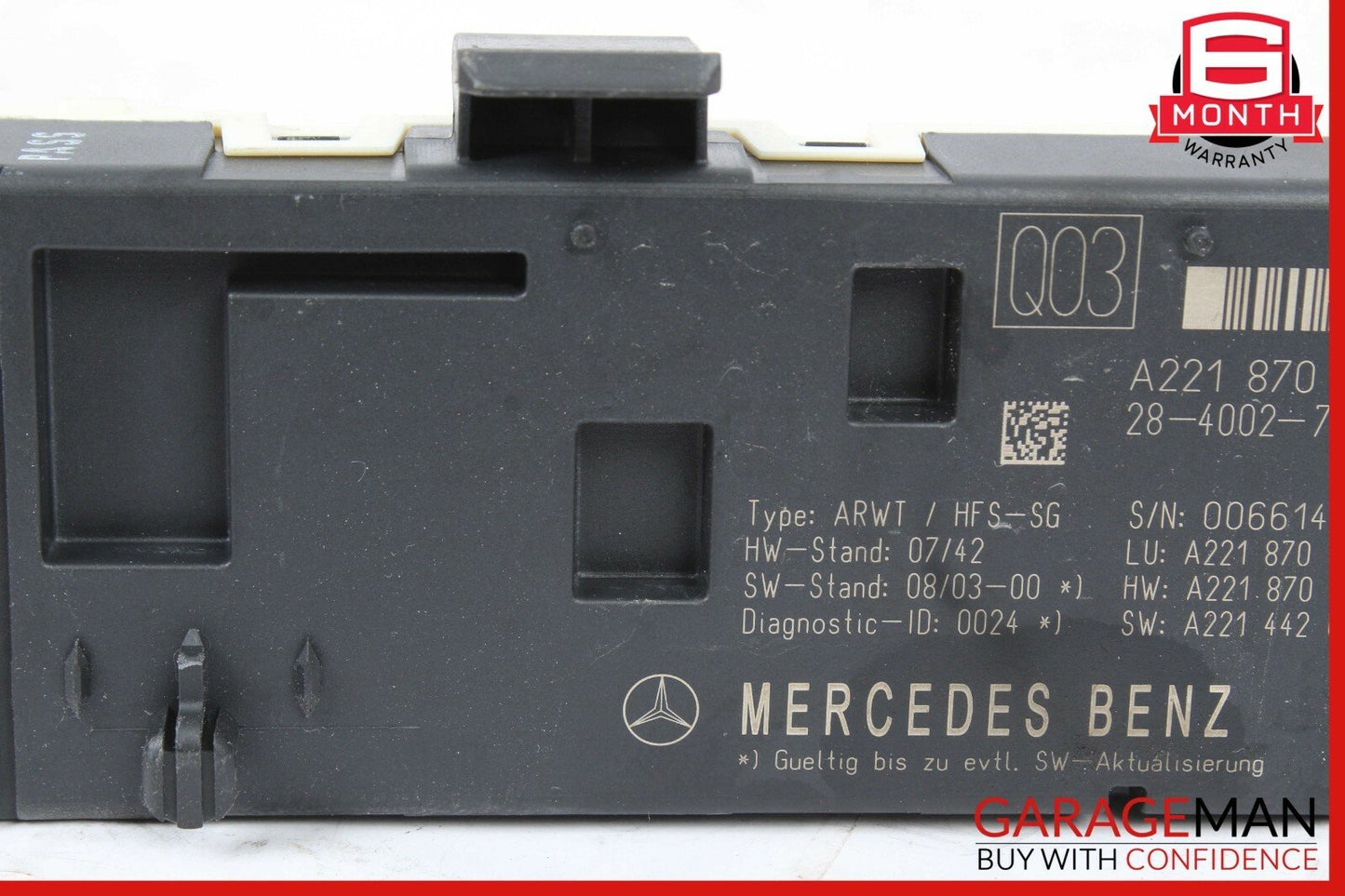 07-13 Mercedes W221 S400 CL550 Trunk Release Remote Open Close Module Unit