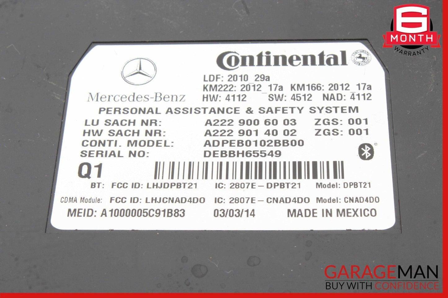12-20 Mercedes W218 CLS550 SL400 GLA250 Communication Control Module Unit OEM