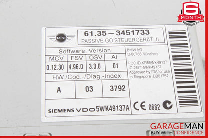 07-15 Mini Cooper Theft Locking Control Module OEM 3451733