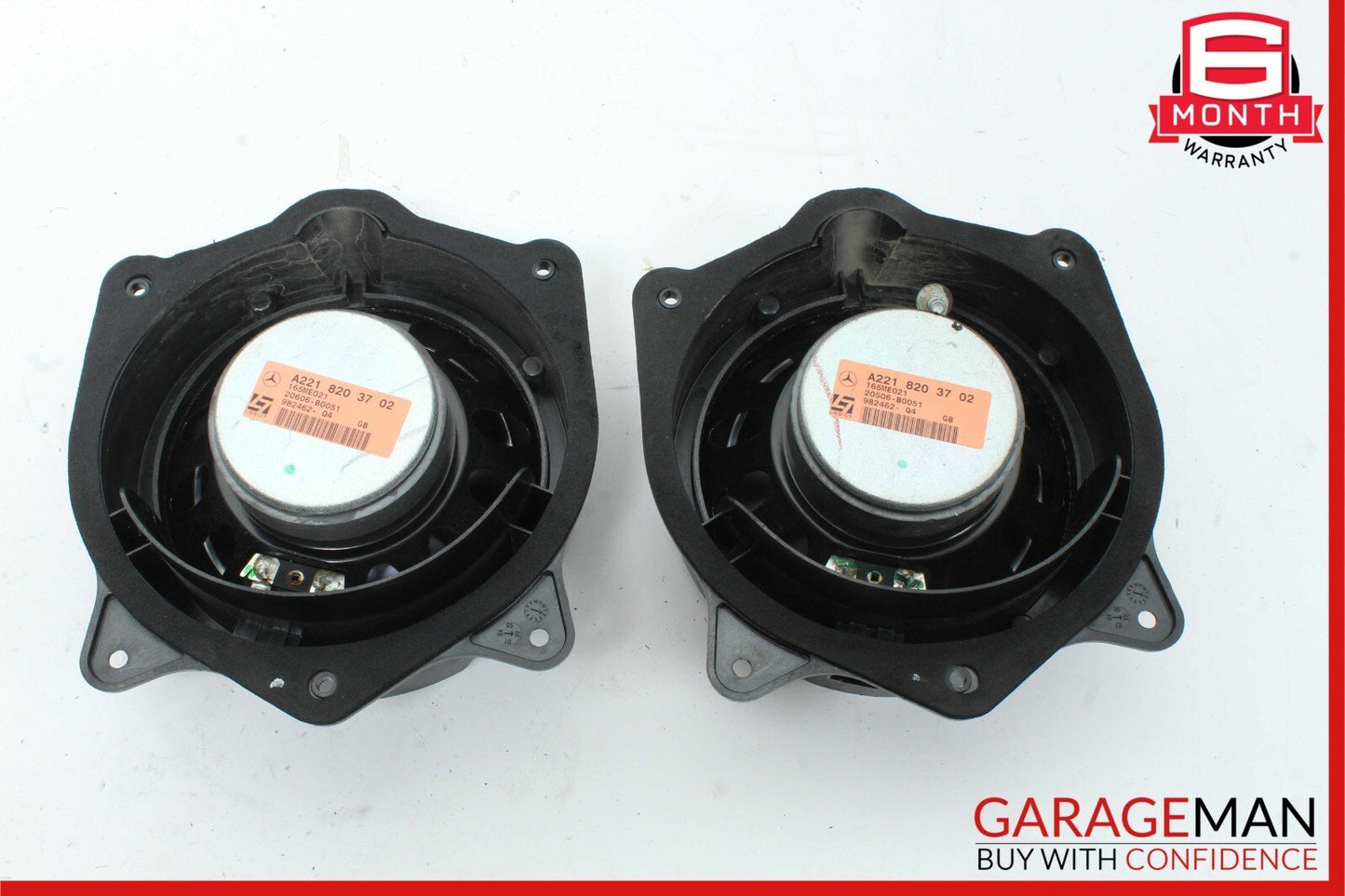 07-09 Mercedes W221 S550 Rear Left & Right Door Audio Sound Speaker Set of 2 OEM