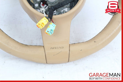 11-14 Porsche Panamera 970 Multifunction Steering Wheel Assembly Beige OEM
