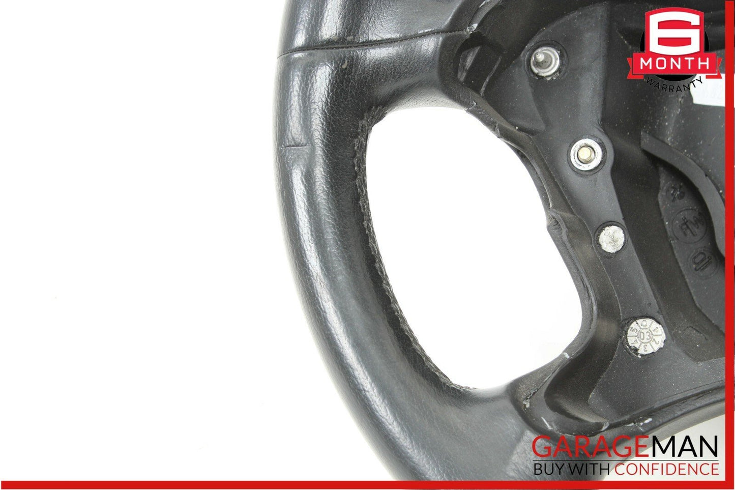 03-09 Mercedes R230 SL500 CLK350 Driver 4 Spoke Steering Wheel Leather Black OEM