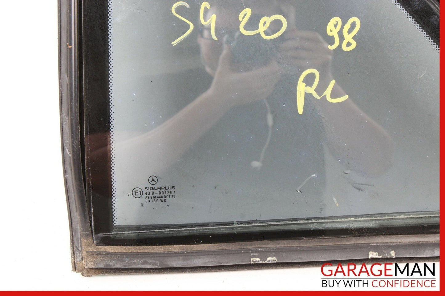 94-99 MERCEDES W140 S500 REAR LEFT DRIVER SIDE QUARTER WINDOW GLASS OEM