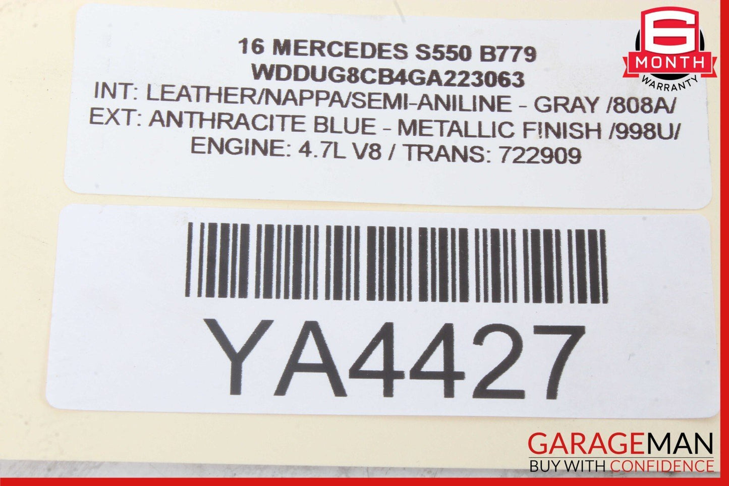14-17 Mercedes W222 S550 S600 S63 AMG Front or Rear Seat Control Module OEM
