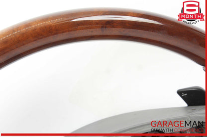 10-14 Mercedes W221 S550 S600 Steering Wheel w/ Paddle Shifters Gray Wood OEM
