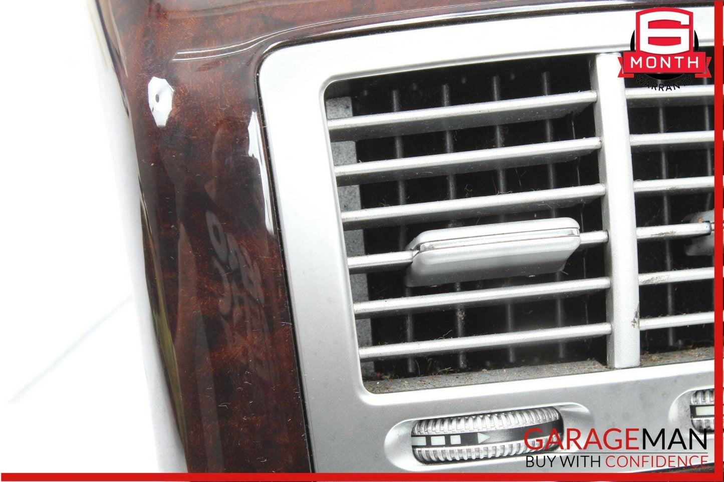07-13 Mercedes W221 S550 S450 Rear Center Console A/C Air Vent Trim Bezel Wood