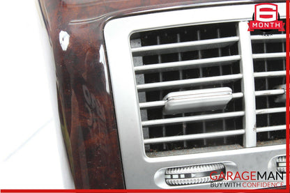 07-13 Mercedes W221 S550 S450 Rear Center Console A/C Air Vent Trim Bezel Wood