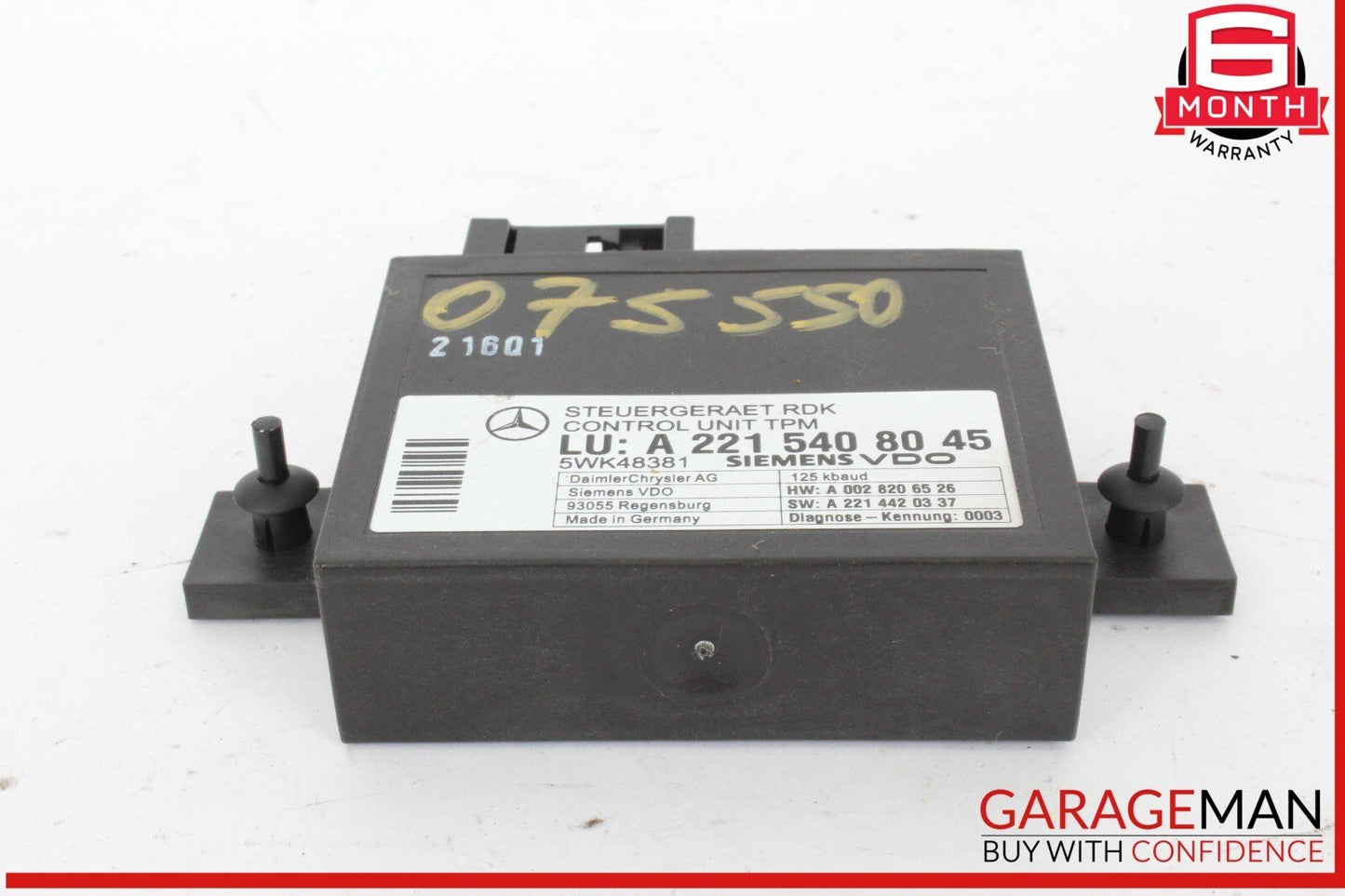 07-14 Mercedes W221 S550 CL550 Tire Pressure Monitor Module 2215408045 OEM