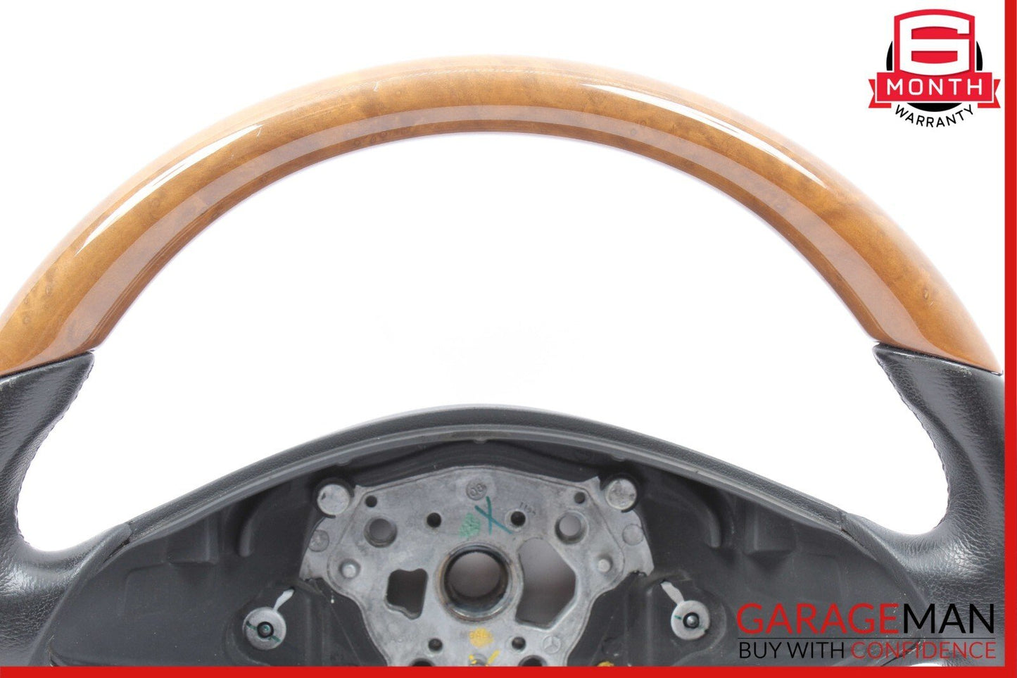 09-12 Mercedes R171 SLK300 SL550 SLK350 3 Spoke Steering Wheel Black Wood