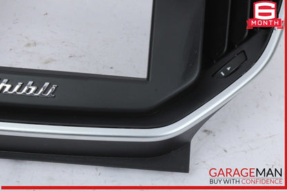 14-16 Maserati Ghibli Center Dash Air Vent Grille Screen Frame Trim Panel OEM
