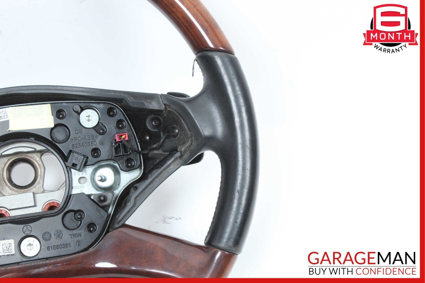 10-13 Mercedes W221 S400 S550 S600 S65 AMG 4 Spoke Steering Wheel Brown Wood