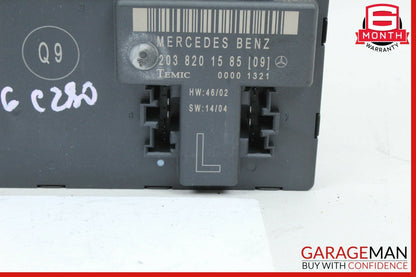 01-07 Mercedes W203 C280 Front Left Side Door Controller Module 2038201585