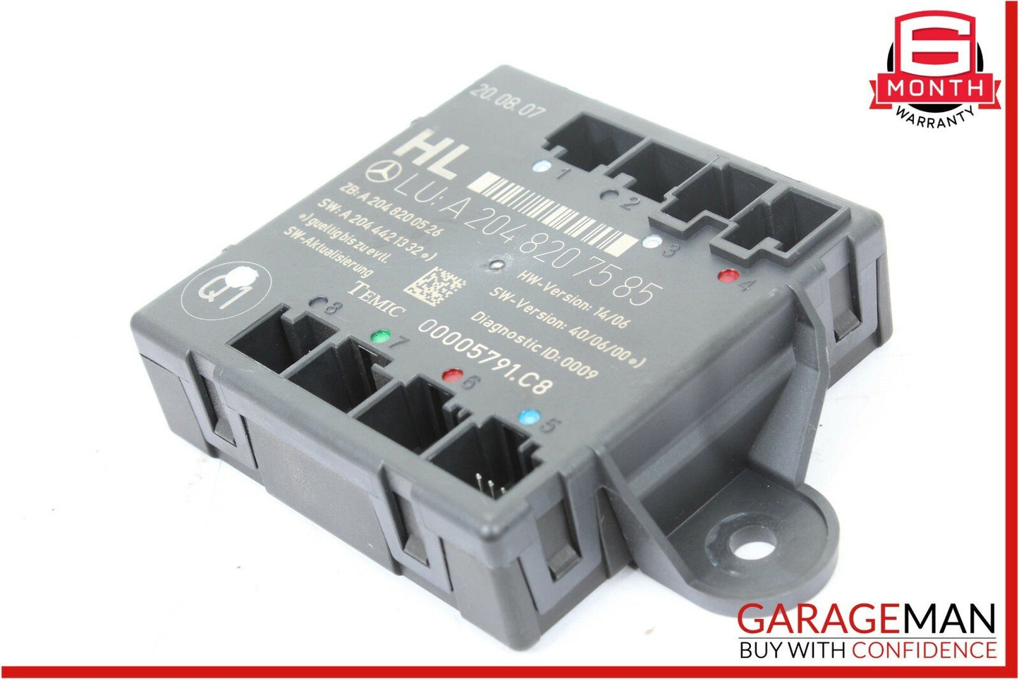 08-14 Mercedes W204 C300 C350 Rear Left Driver Side Door Control Module OEM