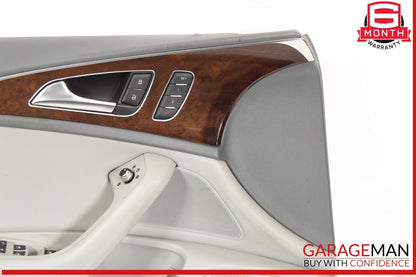 12-18 Audi A6 S6 Front Left Driver Side Interior Door Panel OEM