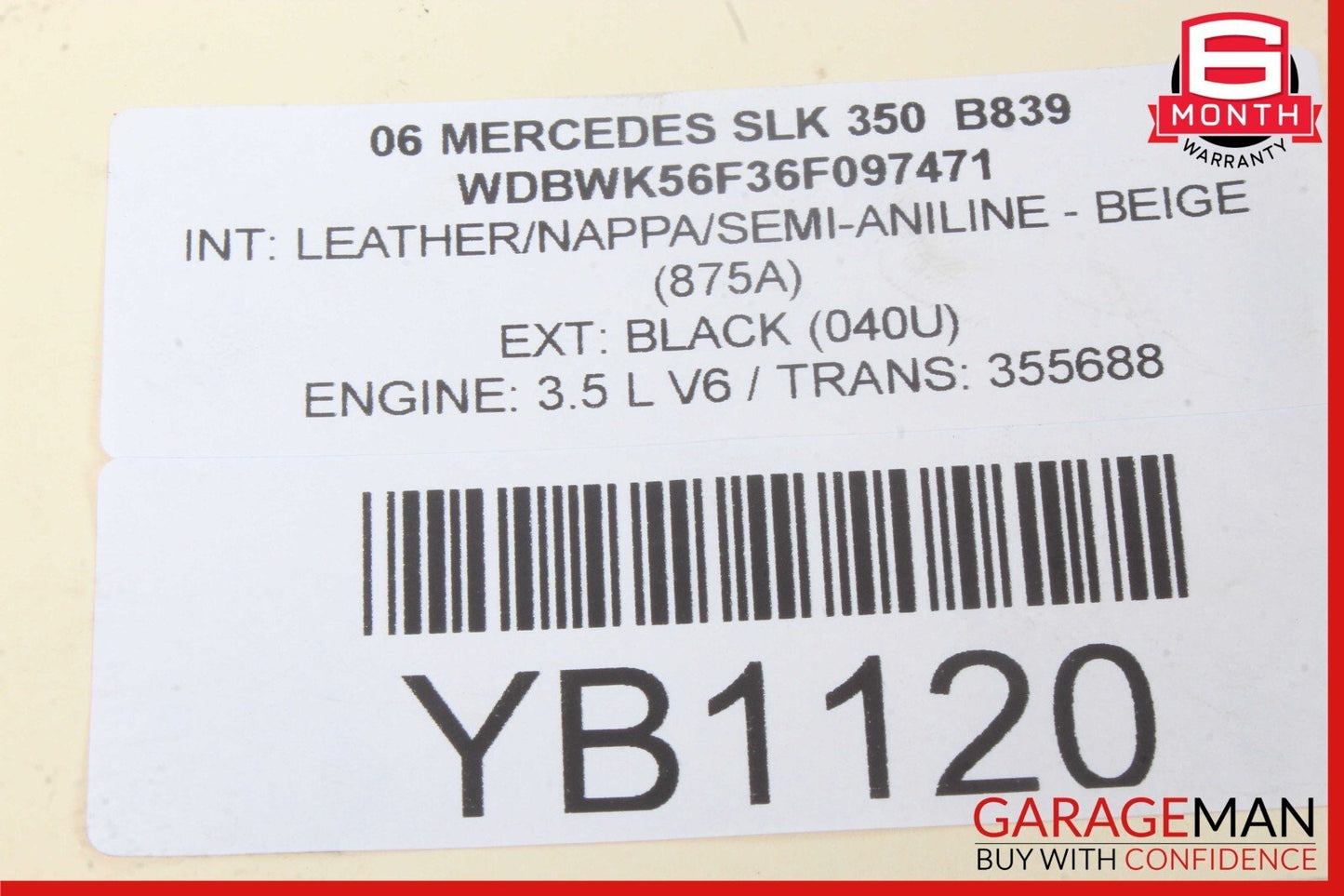 05-11 Mercedes R171 SLK350 Rear Right & Left Side Shock Absorber Coil Spring Set