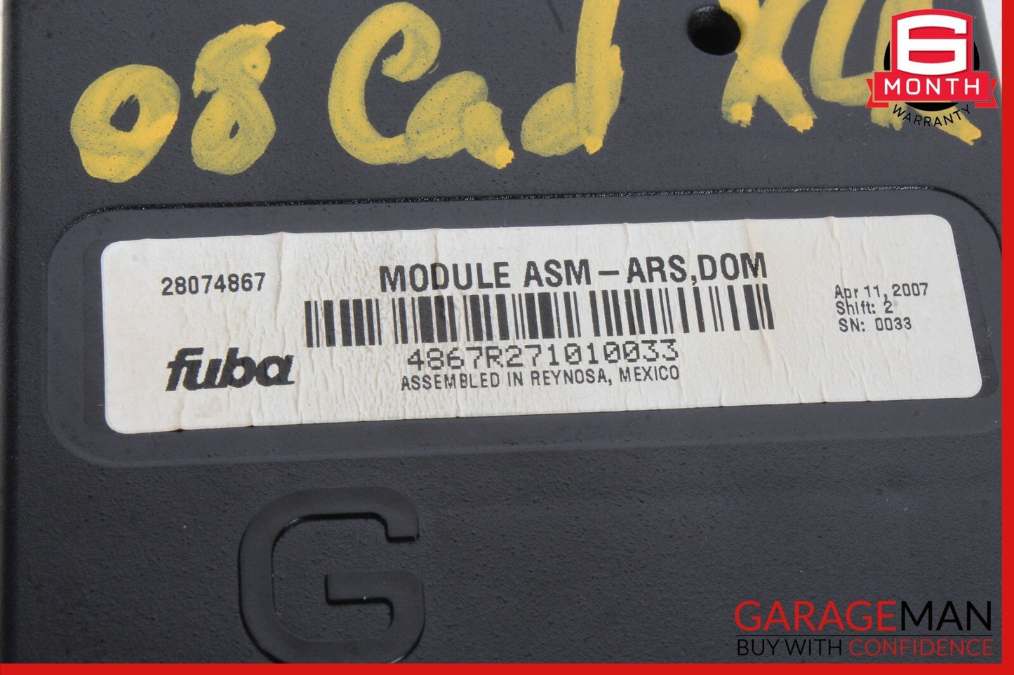 04-09 Cadillac XLR Radio Antenna Module Unit ASM ARS DOM 28074867 Fuba OEM