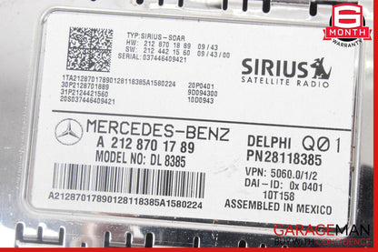 10-17 Mercedes W207 E350 C250 C300 Sirius Satellite Radio Receiver Module Unit