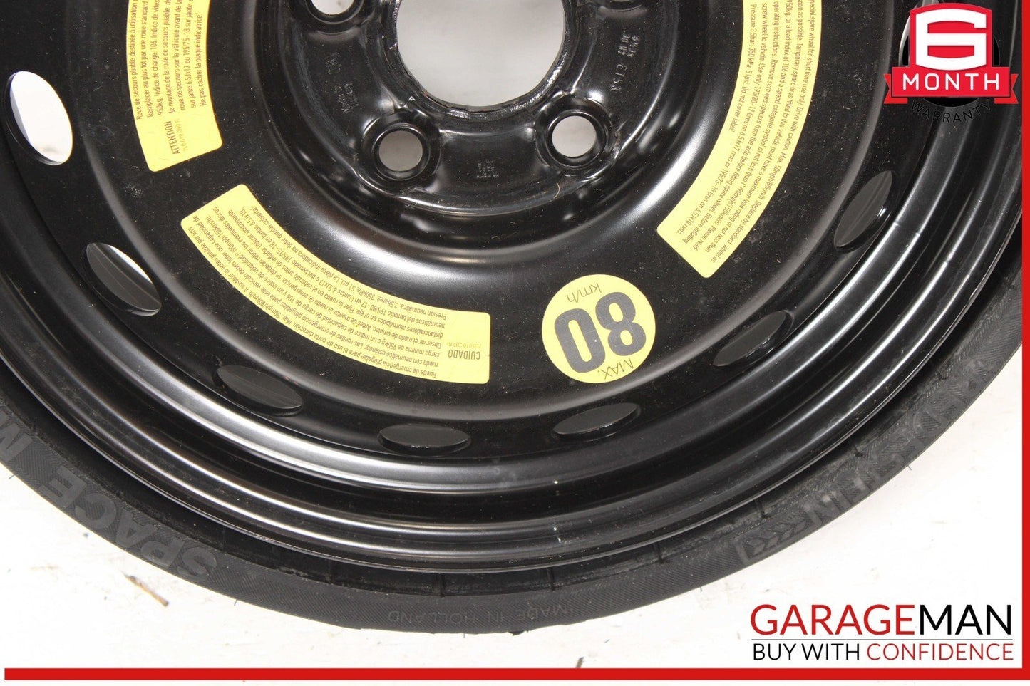 07-15 Audi Q7 Emergency Spare Wheel Rim Tire 6.5 x 18 H2 ET53 OEM