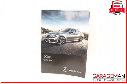 16 Mercedes W205 C300 User Guide Owner Owner's Operator Manual w/ Case OEM