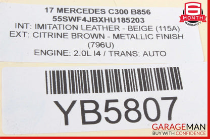 15-20 Mercedes W205 C300 Rear Right & Left Side Shock Absorber Coil Spring Set