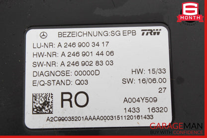 12-20 Mercedes W117 CLA250 SLK250 Hand Parking Brake Control Module Unit OEM