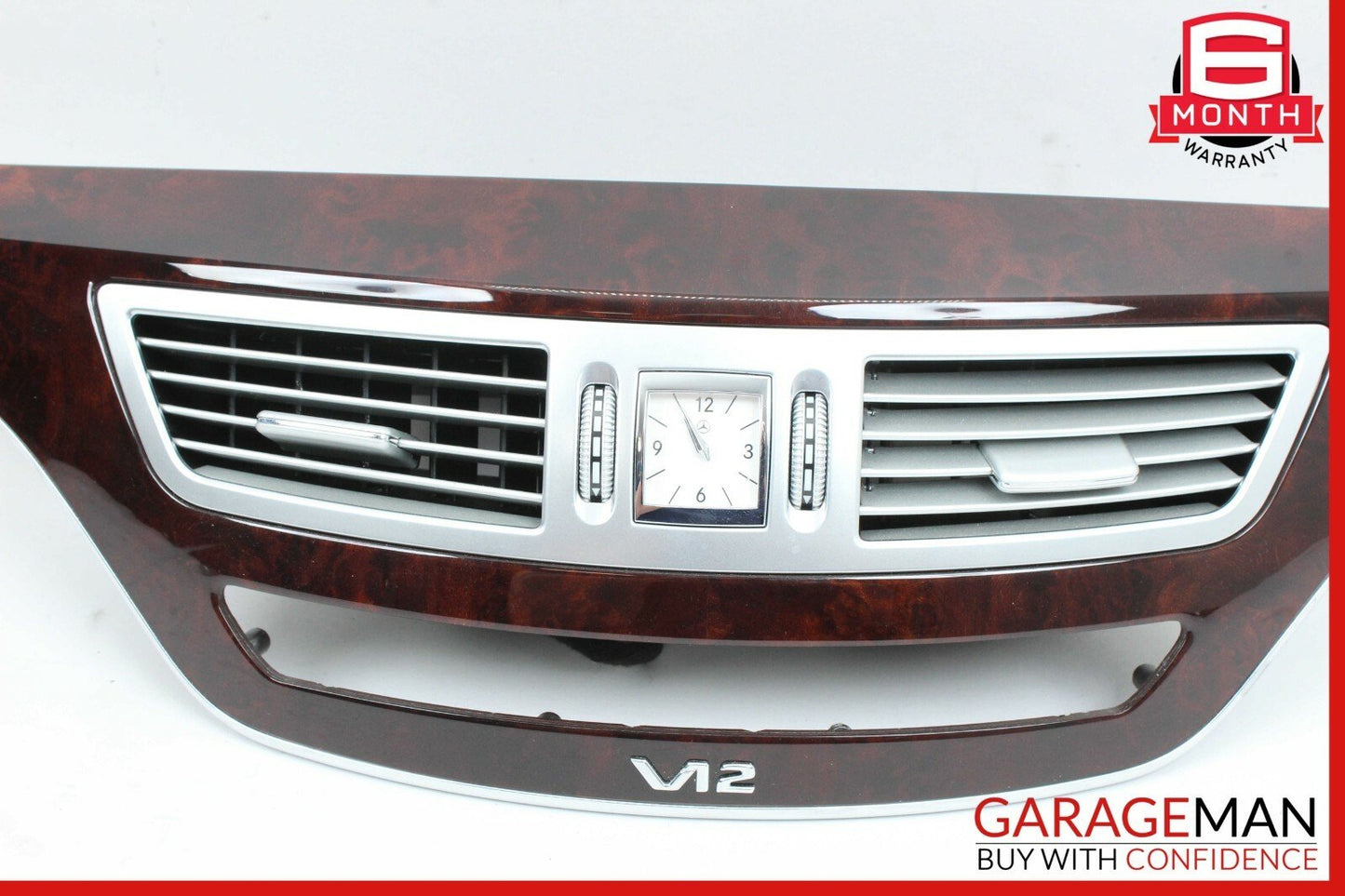 07-09 Mercedes W221 S600 S65 AMG V12 Dashboard Center Trim Bezel Assembly Wood