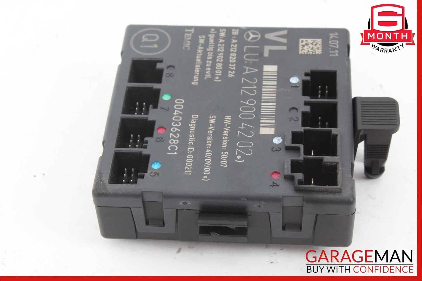 08-18 Mercedes E350 E400 C250 SLK350 Front Left Side Door Control Module Unit