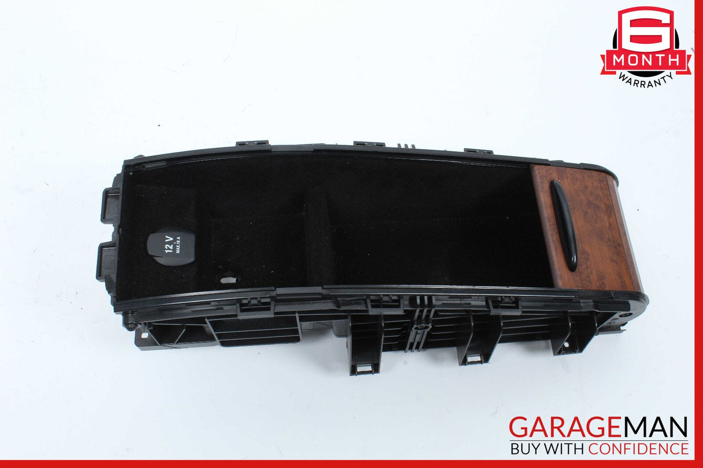 06-11 Mercedes W219 CLS550 Rear Center Console Armrest Arm Rest Wood OEM