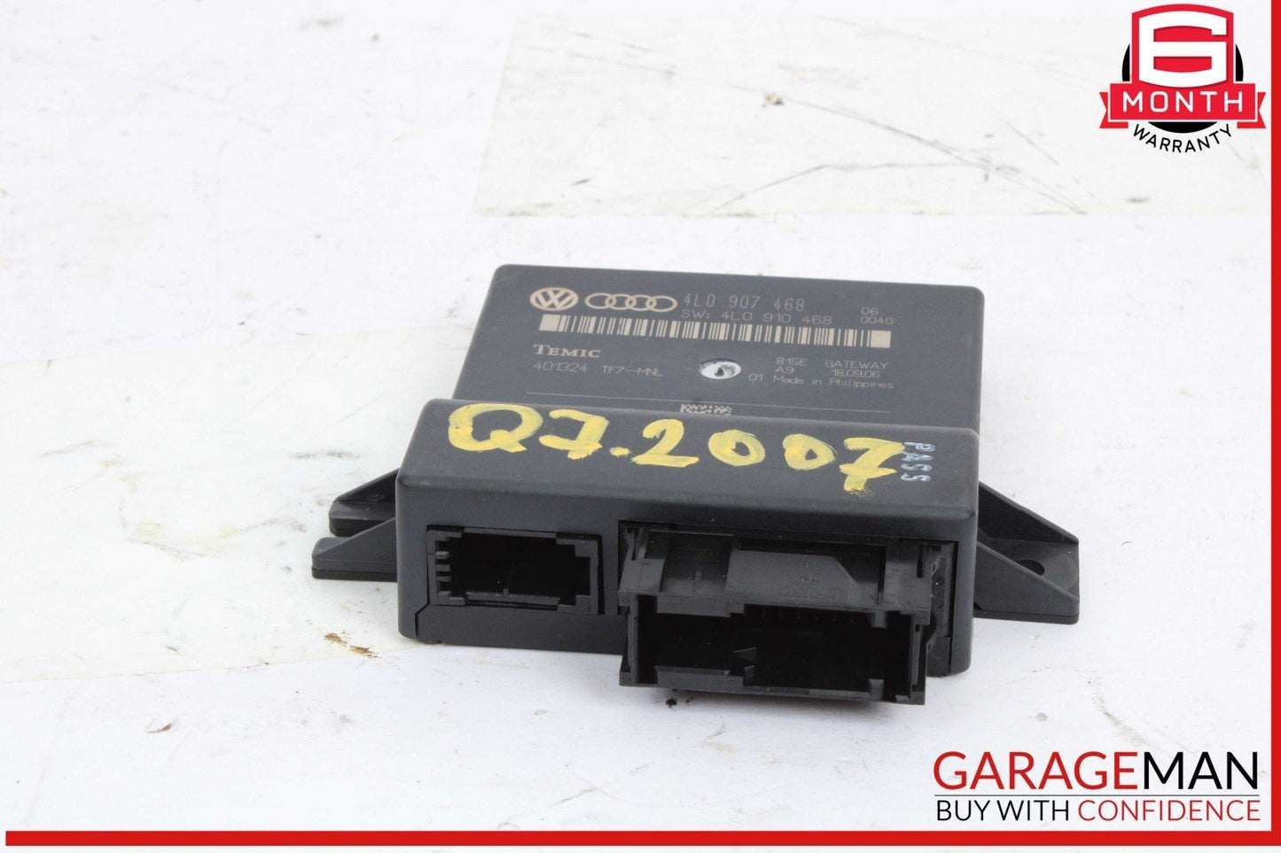 07-09 Audi Q7 Central Gateway Control Module Unit Temic 4L0907468 OEM