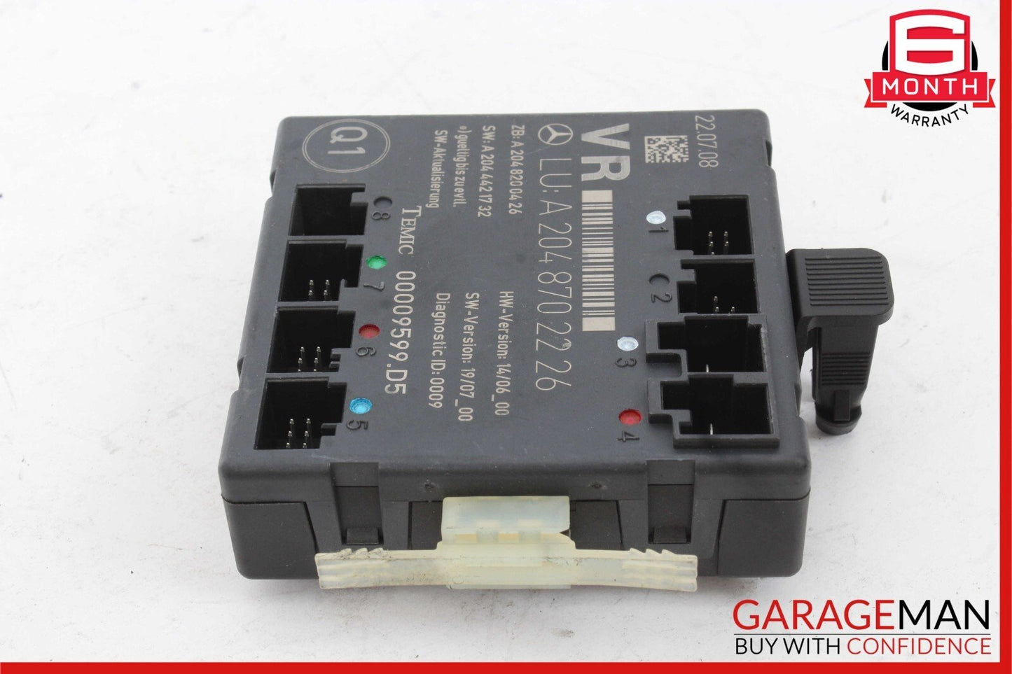 08-18 Mercedes W204 C300 C250 E400 Front Right Side Door Control Module OEM