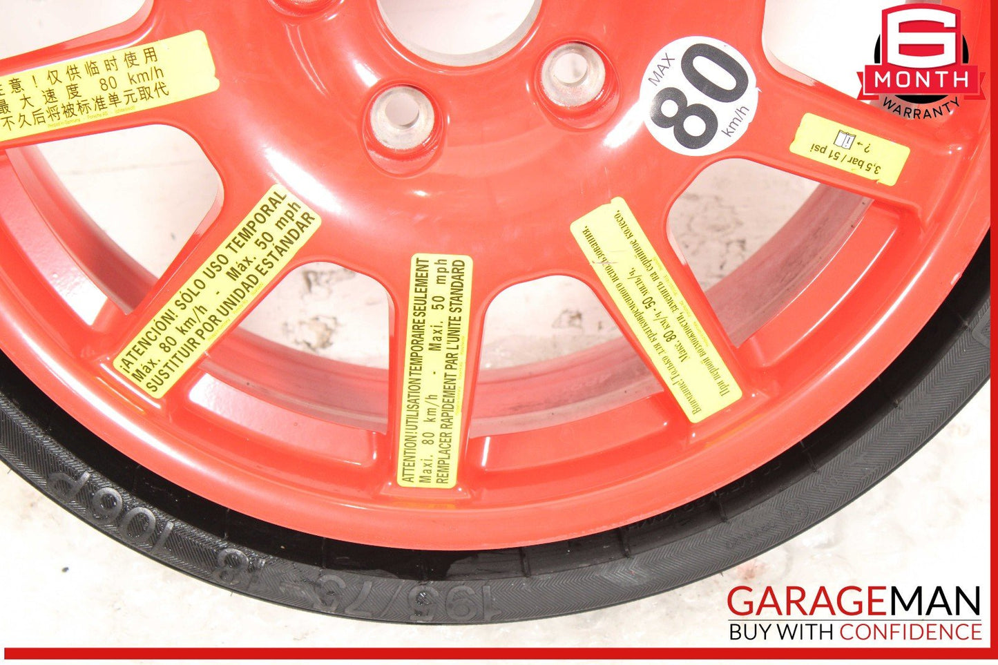 11-18 Porsche Cayenne 958 Emergency Spare Tire Wheel Donut Rim 18 18" OEM