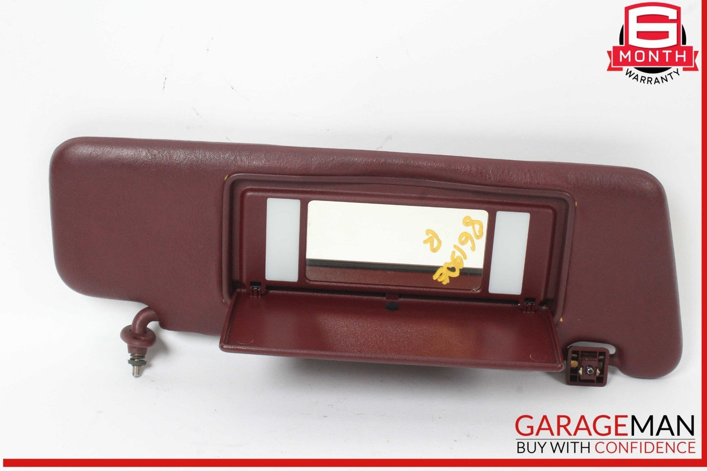 84-93 Mercedes W201 190E 190D Right Passenger Side Sunvisor Burgundy OEM