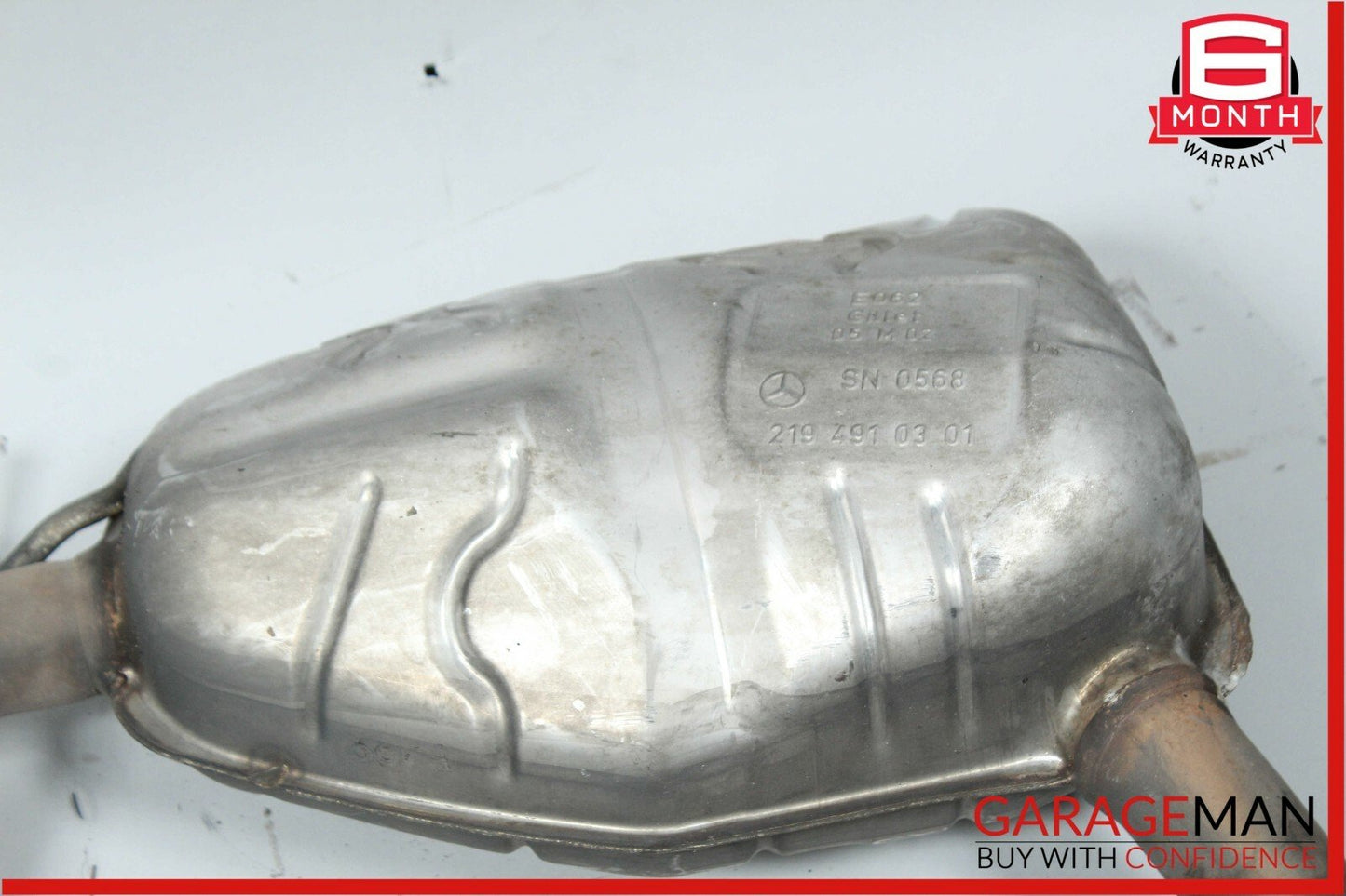 06-08 Mercedes W219 CLS500 Rear Right & Left Side Exhaust Muffler Mufflers Set