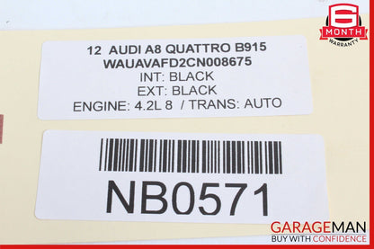 11-18 Audi A8 Quattro Rear Left Driver Side Door Window Motor Unit 4F0837059 OEM